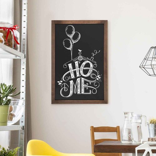 MyGift 36 x 24 Large Chalkboard Sign with Rustic Brown Wood Frame, Hanging Erasbale Menu Board, Wedding and Event Chalkboard Signage