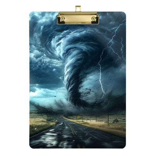 Hezely Tornado A4 Acrylic Clipboard 9" x 12.5", Letter Size for Students, Teacher, Woman and Kids, Decorative Clipboard