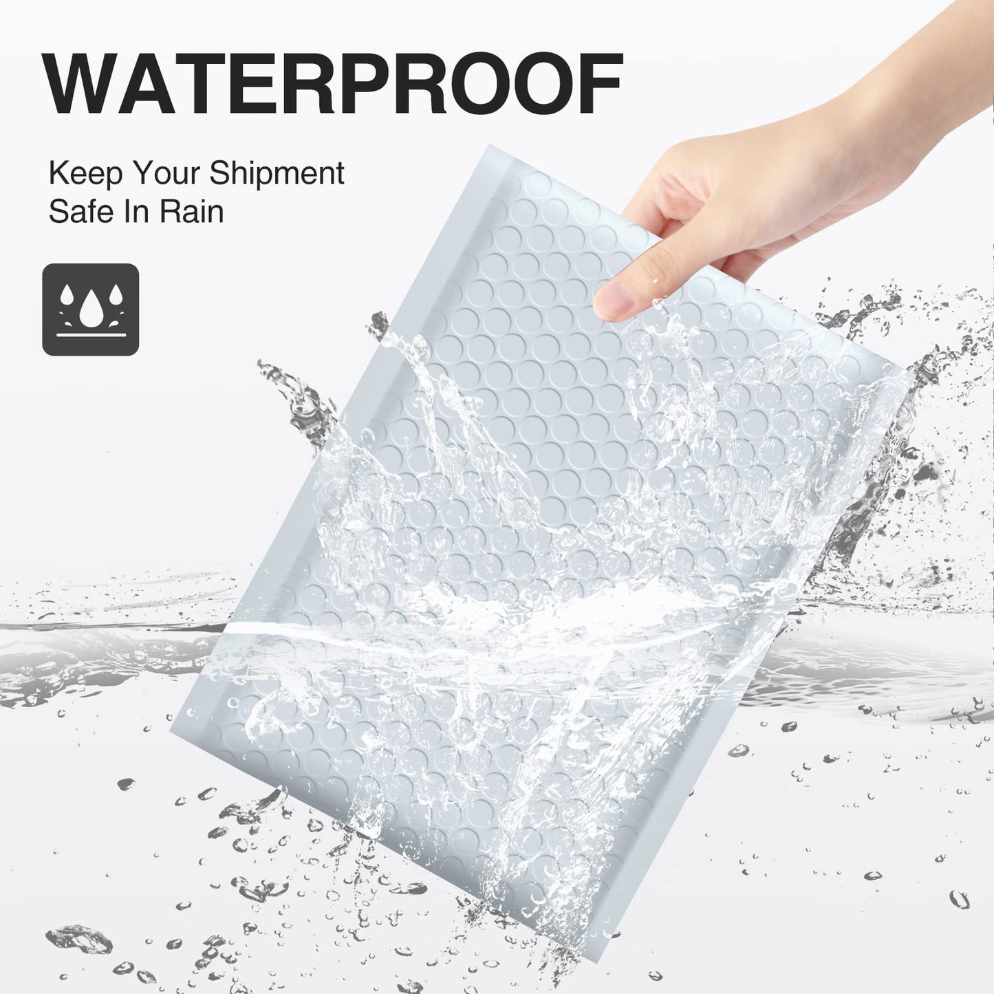 UCGOU Bubble Mailers 5x8.6 Inch Usable Size 5x7 Inch White 50 Pack Padded Envelopes Small Business Mailing Packages Self Seal Adhesive Waterproof Boutique Shipping Bags for Jewelry Makeup Supplies
