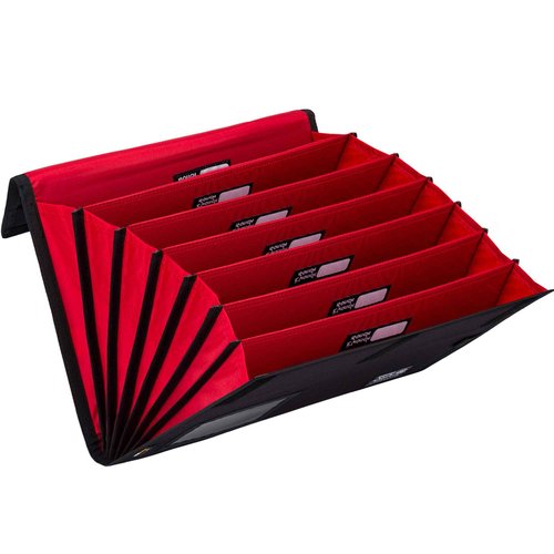 Rough Enough Accordion Expanding File Folder Important Document Organizer Storage with 7 Pockets for Home Office Travel Black Cordura