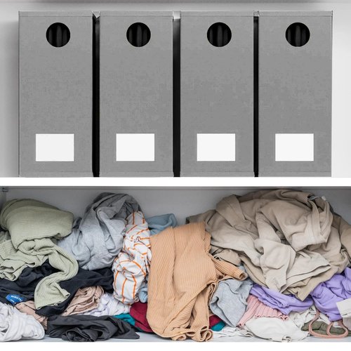 Pfima pack of 4 Bed Sheet Organizers and Storage, Foldable Sheet Organizer for Linen Closet, Sheets Set Folder Keeper with Window XL (Queen & King Size) Organizing Bedding Container, Gray