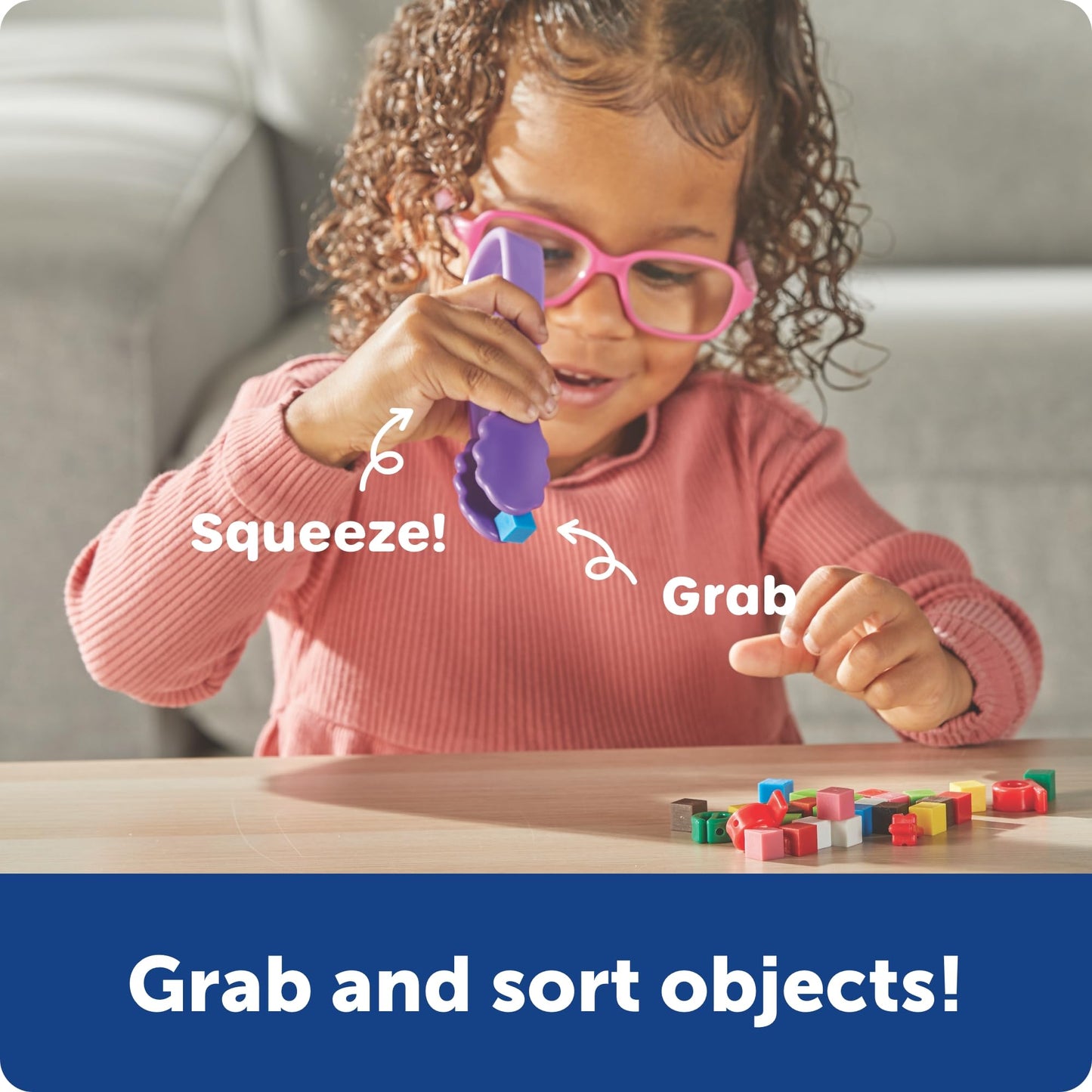 Learning Resources Flex-Grip Tongs - Kids Tweezers, Montessori Grabber Tool, Fine Motor Skills, Sensory Bin Tools, Preschool Classroom Must Haves, Teacher Supplies, Gifts for Boys and Girls