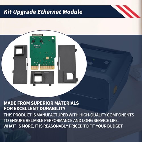 Promrmr P1112640-015 Kit Upgrade Ethernet Module Fit for Zebra ZD421 ZD421d ZD421t ZD411 Thermal Printer 203dpi 300dpi Ethernet Wired Connection Module