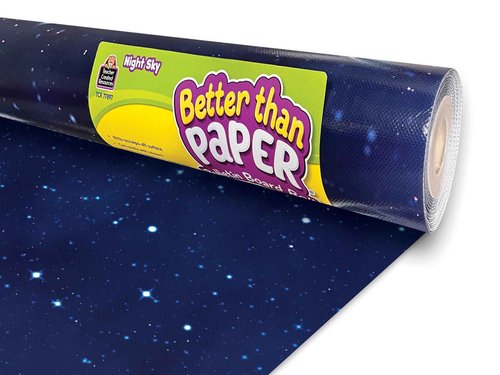 Teacher Created Resources Night Sky Better Than Paper Bulletin Board Roll & White Wood Better Than Paper Bulletin Board Roll