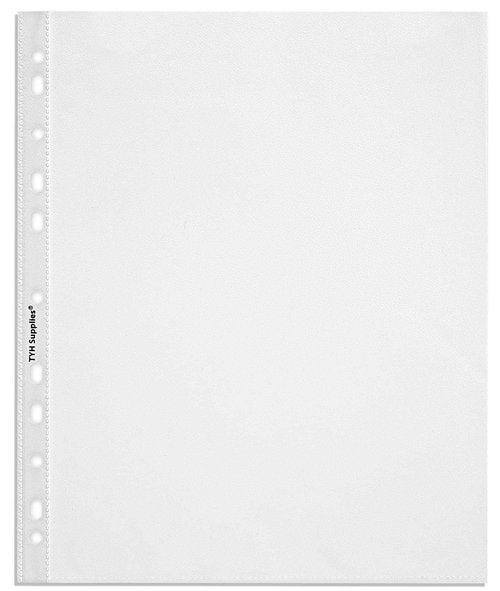 TYH Supplies 1000 Pack Heavy Duty Clear Sheet Protectors for 3 Ring Binder | 8.5 x 11 Inch | Non Glare 11 Hole Plastic Page Protectors for Home, Office, and School | Top Loader Plastic Sleeves