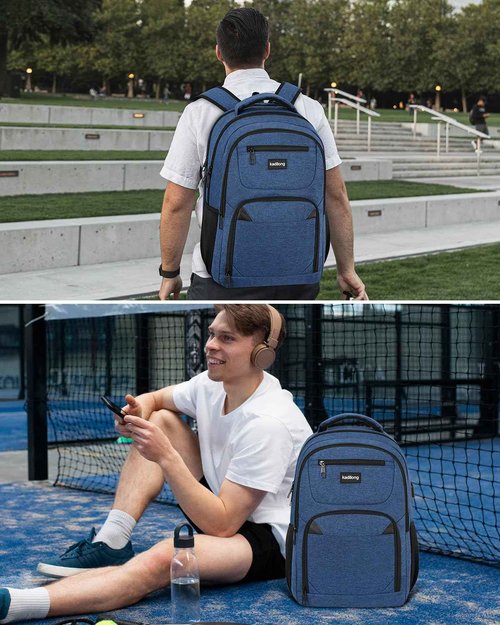 kadilong Laptop Backpack for Women & Men,Business Anti Theft Slim Computer Bag with USB Charging Port,Water Resistant College Computer Bag for Teens Boys Fits 17.3 Inch Laptop and Notebook, Blue