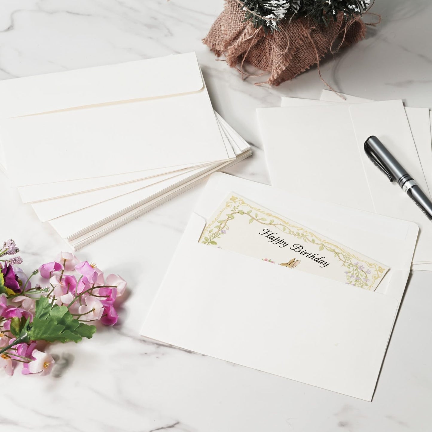 50 Pack 4x6 Envelopes, Cream White A4 Envelopes Self Seal for Invitations, Weddings, Greeting Cards, Mailing, Graduation, Party - Printable 4.25 x 6.25 Inches (A4 (4.72 x 6.5 in))