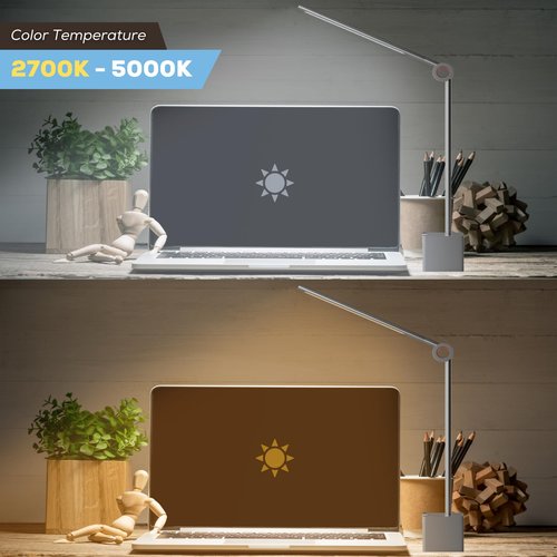 LINKSTYLE Ligoe Smart Desk Lamp for Home Office, Minimalist Premium Design LED Desk Lights for Reading, Table Lamp for Bedroom Bedside Night Stand, APP Controls, Adjustable Settings, Eye Protection