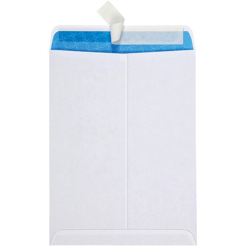 Quality Park 9 x 12 Inch Security Redi-Strip Envelopes, 28 lb. White Wove, Treated Envelope, 100/Box (QUA41415R)