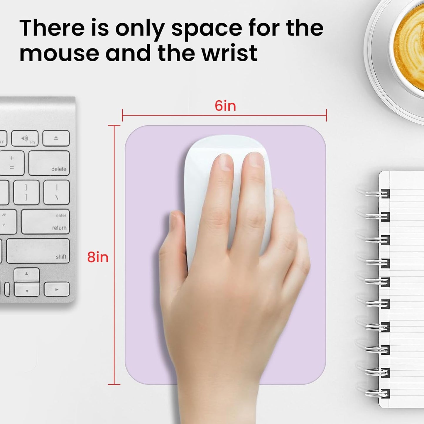 Small Mouse Pad by [Brand Name] - 6 x 8 Inch Flexible Design for Travel & Office Use | Purple
