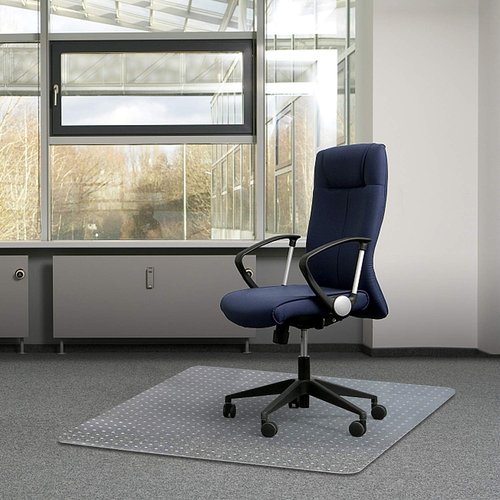 Kuyal Office Chair Mat - Transparent, Thick & Sturdy Floor Protection for Low Pile Carpets | 36" X 48" Rectangle