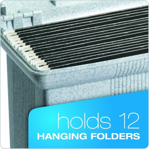Pendaflex Portable File Box, Granite, 11" H x 14" W x 6-1/2" D (41737)