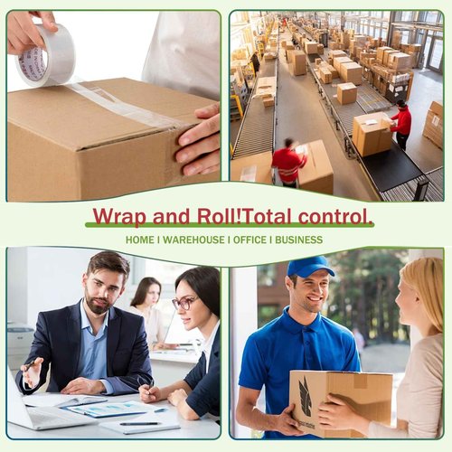 PLUMEQUICK Packing Tape Rolls, 1.88 in x 60 Yards, Total 1440 Yards, 24 Tape Rolls, for Shipping and Moving, Clear (24)