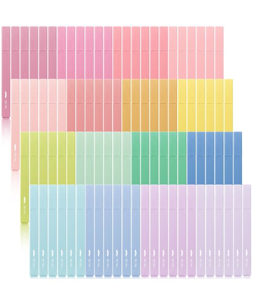 Mr. Pen- Aesthetic Highlighters, 96 Pack, Chisel Tip, Pastel Colors, Bulk Cute Highlighters Assorted Colors