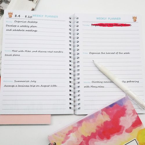 8.5"×11" Undated Weekly Planner, 158 Pages Non Date Monthly Planner Weekly To Do List Notepad with Goals & Note, A4 Large Blank Monthly Planners for Women Men Homeschool Office Supplies