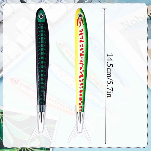 Outus 50 Pieces Fish Pens Cute Fishing Birthday Party Favors Decoration Writing Ballpoint Pens for Office School Christmas Near Year Gifts (Aquatic)