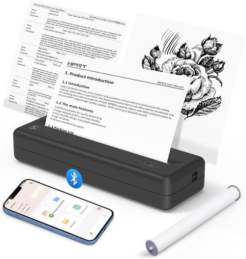 POOOLITECH Inkless Wireless Printer for Home Offices & Travel, Supports 8" & 4" Thermal Paper Roll, Perfect for iOS Android & Laptops, Compact Printer for Bussiness Trips, No Ink Needed