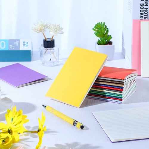 100 Pack Mini Notebooks Colorful Journals Notebooks Small Pocket Notebook Set Mini Journal Memo Notepads Lined Notebook for Kids Office Supplies School Supplies, 3.5 x 5.5 Inch, 24 Sheets/ 48 Pages
