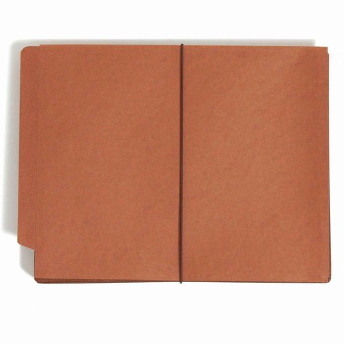 Smead End Tab Wallet, 5-1/4" Expansion, Flap and Cord Closure, Letter Size, Redrope, 10 per Box (71144)