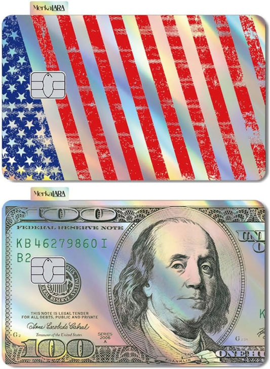 (2 Units) Holographic Credit Card Skin – 3M Material Debit Card Sticker, Waterproof, Durable & Easy to Apply, Multi-Design Personalised Cover (FBI Funny ID)