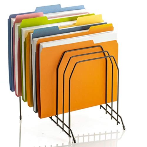 Officemate Large Incline 8 Compartment Wire Caddy, Black, 8.5 x 10.375 x 12.625 Inches