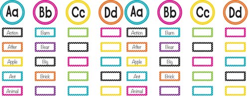 Teacher Created Resources Polka Dots Word Wall Bulletin Board Display Set (Pack of 2)