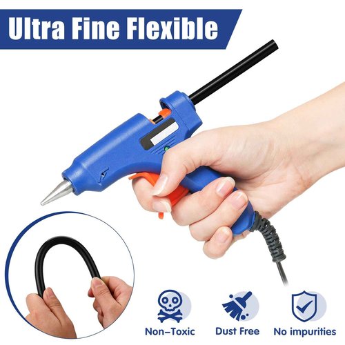 Threlaco 240 Pack Hot Glue Sticks Black Hot Melt Adhesive Glue Sticks for All Temp Guns 8 Long x 0.43 Dia Multipurpose for Kids Adults DIY Art Craft Sealing Repairing Festival Decoration 11.5lb