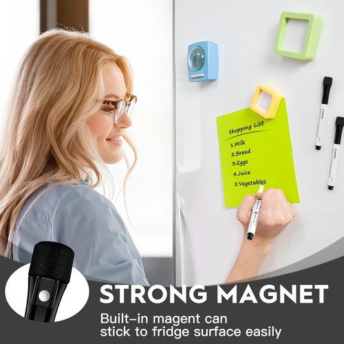 Comix Magnetic Dry Erase Markers - Fine Tip Black Markers | 144 Total in 4 Sets for School & Office