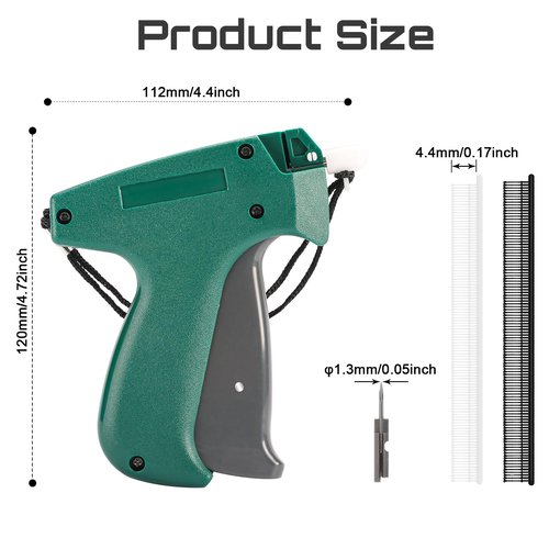 Fine Stitch, Mini Stitch Gun for Clothes, Stitch Quick Clothing Fixer Sewing Quilting Hemming Quick Stitch Tagginn Gun Kits with 2 Needles, 1500 Black & 1500 White 4.4mm Fastener