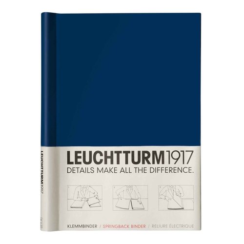 LEUCHTTURM1917 - PEKA Springback Binder (Navy) - Holds 150 Sheets of Paper