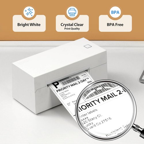 Fanfold 4" x 6" Direct Thermal Shipping Labels - 1000 Count for Efficient Printing