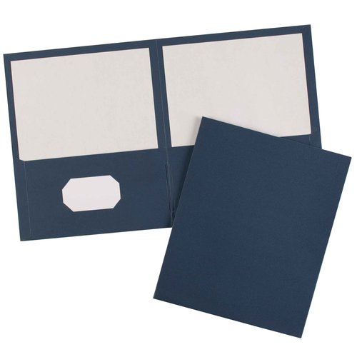 Avery Two Pocket Folders, Holds up to 40 Sheets, Business Card Slot, Ideal for Portfolio, Presentation and School Folders, Dark Blue, Case Pack of 125 (47985)