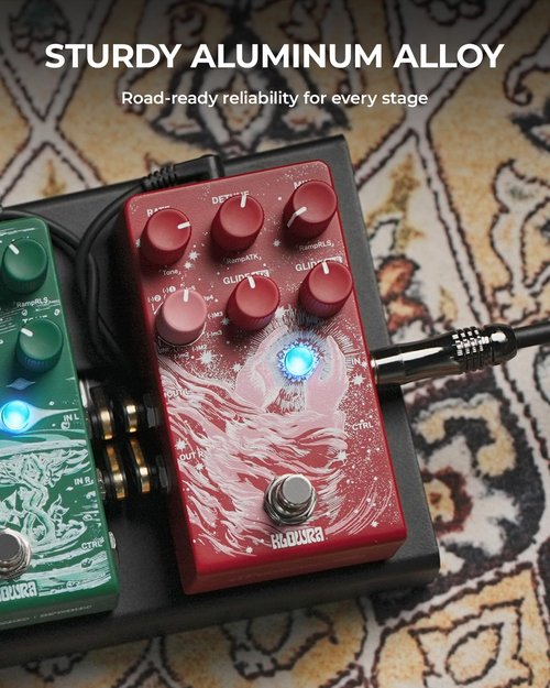 Klowra Vein Pitch-Shifter Guitar Effects Pedal with 17 Pitch Drop Modes,Microtonal Precision,Analog Dry Through,True Stereo,CTRL Input