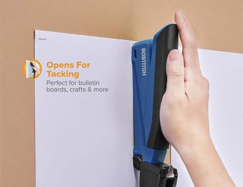Bostitch Office Executive Stapler - Effortless One-Finger Stapling, 20 Sheet Capacity | Navy Blue