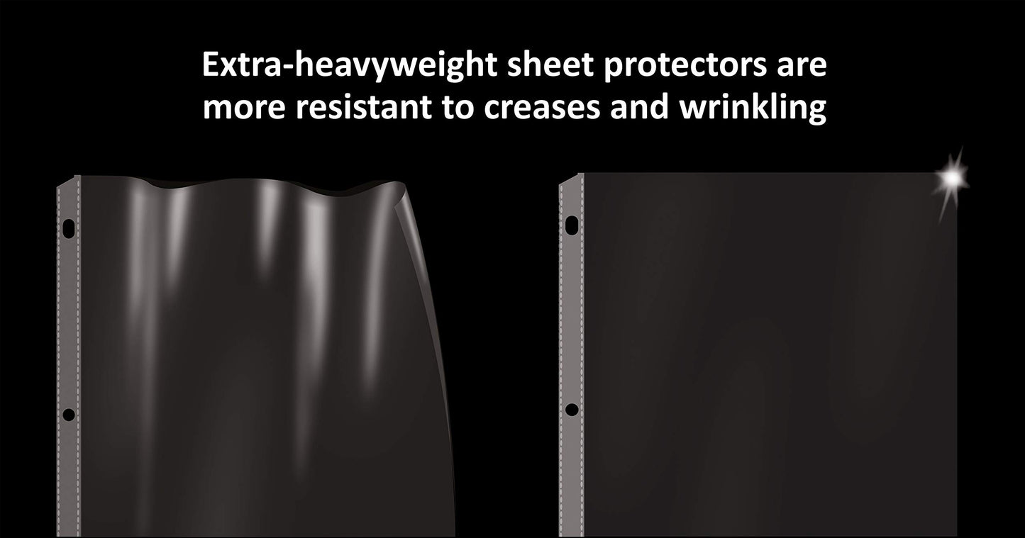 GOLD SEAL 200 Count Diamond Clear Extra Heavyweight Sheet Protectors, 4 mils Strong,8.5 x 11, Top Load, 200 Boxed Sheet Protectors