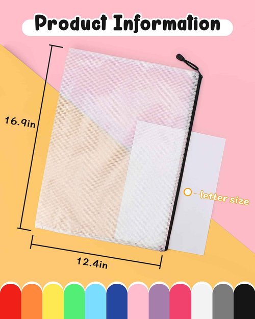 Umriox Zipper Pouch Bundle (12PCS 16.9x12.4 in & 18PCS Assorted Size)