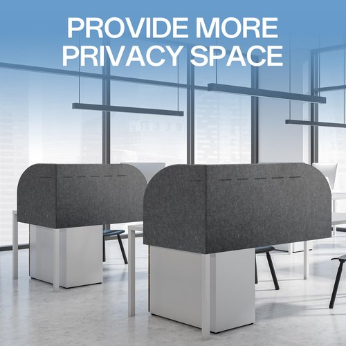 Keemute Multi-Functional Soundproof Desktop Privacy Screen, 39.4" x 19.7" x 23.6" Freestanding Desk Divider with Storage Shelf, Noise Reducing Office Partition for Workspace, Classroom(Dark Grey)