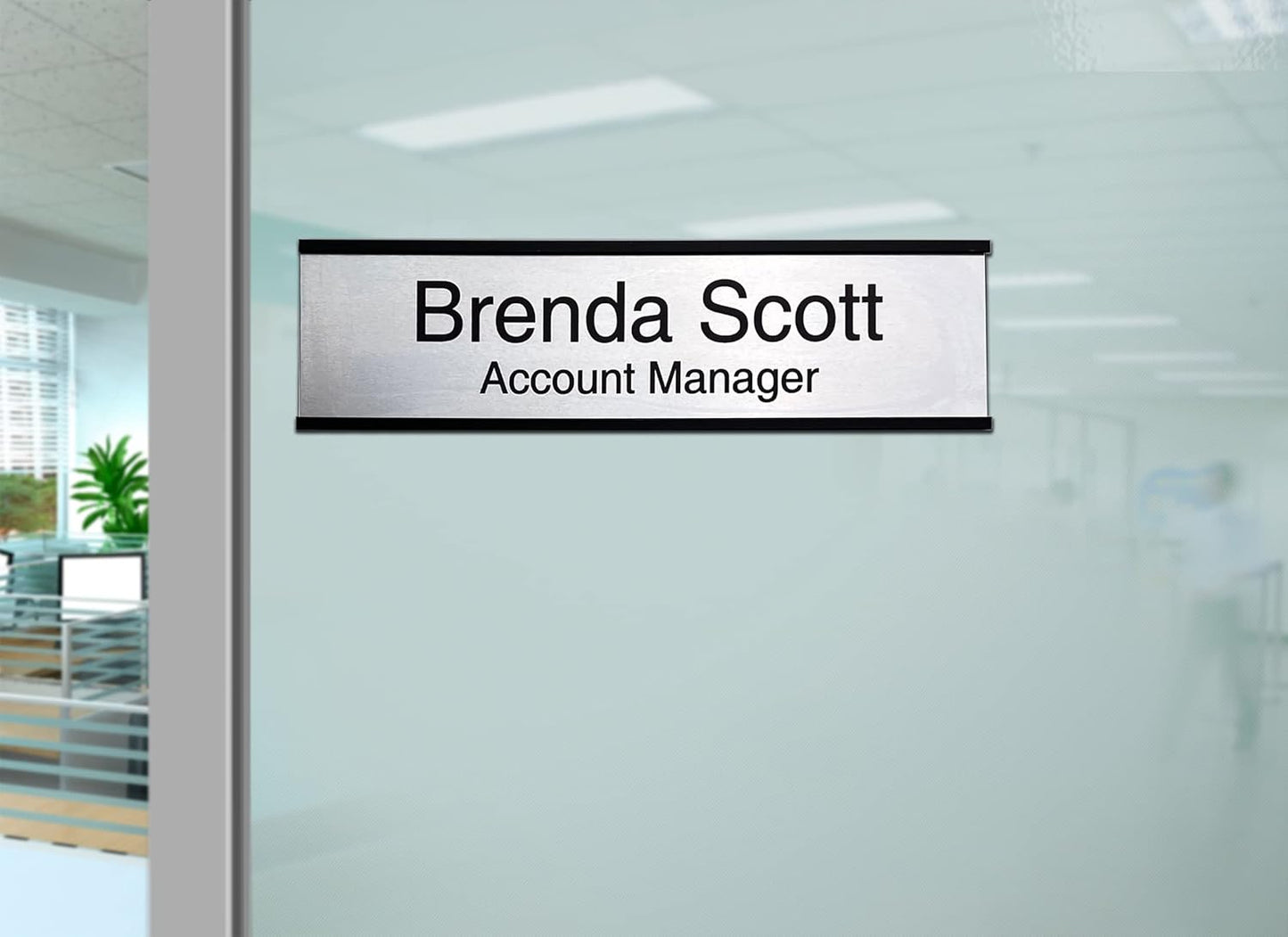 Skiennix Personalized Aluminum Name Plates - Custom Desk or Wall Plates | Two Lines of Text, 3 Color Options