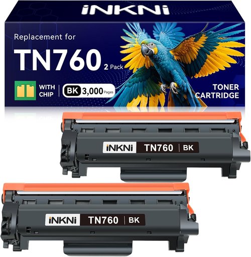 Brother TN760 High Yield Toner Cartridge Replacement - Compatible with MFC-L2710DW | 2 Pack