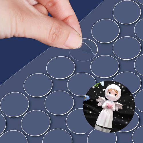 Skiennix Adhesive Stick Dots - Two-Sided Mounting Putty for Wall Hanging Crafts | Clean & Removable (0.59" x 0.59")
