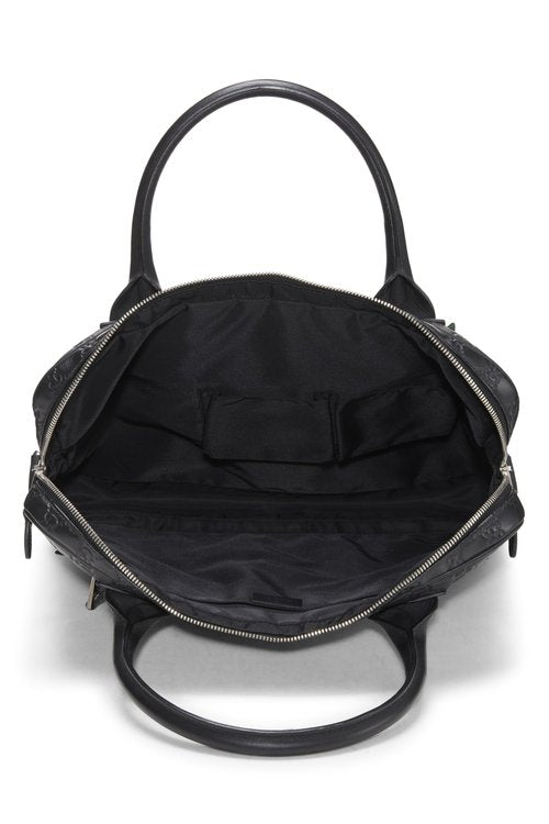 Gucci, Pre-Loved Black Guccissima Leather Briefcase, Black