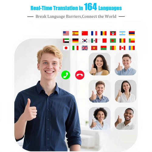 AI Translation Earbuds Real Time 164 Languages Translator Earbud 3 in-1 Bluetooth 5.4 Audifonos Traductores Inglés Español Translating Device for Travel Business Leaning iOS & Android Compatible