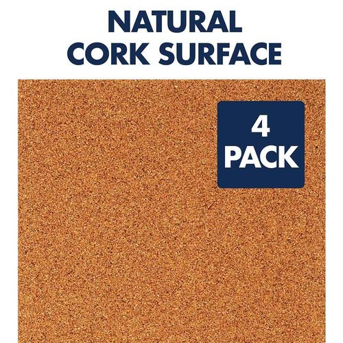 Quartet Cork Tiles, Bulletin Board Cork Panels 12" x 12" x 3/16", Natural, (102) (Pack of 24)