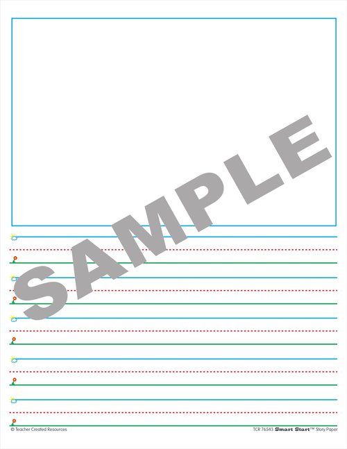 Teacher Created Resources 76543 Smart Start 42737 Story Paper: 360 sheets, White