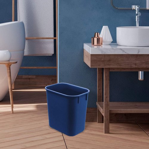 Acrimet Wastebasket, Deskside Bin, 3.25 Gallon/13 Quart/ 12 Liter (Plastic) (Blue Color) (Set of 4)