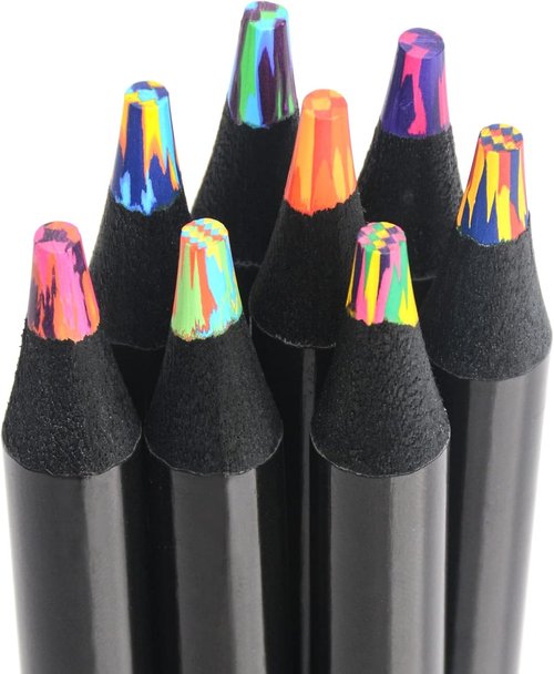 nsxsu Rainbow Pencils Set - Jumbo Multi-Colored Drawing Supplies for Kids & Teens | Perfect for Sketching & Crafts