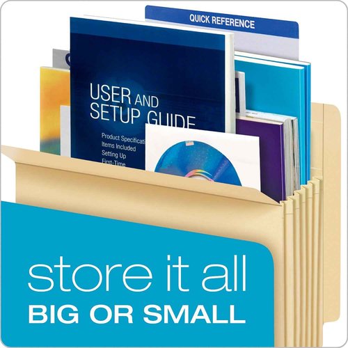Pendaflex 12812 Manila Drop Front Shelf File Pockets, Straight Cut, Letter, Manila (Box of 25)