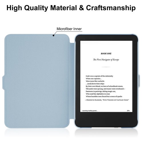 HGWALP Case for 6" All-New Kindle 11th Generation 2022 & Kindle 6" 11th 2024 Release Only, Folio Ultra Slim PU Leather Cover with Auto Sleep and Wake, Protective Case for Kindle 2022/2024-Spring Bloom