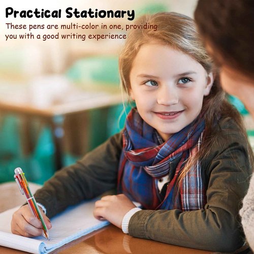 180 Pack 0.5mm 6-in-1 Multicolor Ballpoint Pen 6-Color Retractable Ballpoint Pens Easter Basket Stuffers End of School Year Gifts Kid Students Son Daughter Classroom Birthday Party Favors Supplies