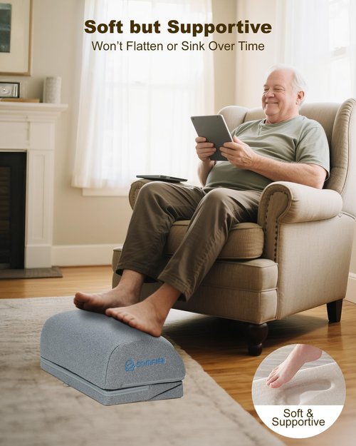 Comfier Foot Rest Under Desk at Work with Heat,Vibration,Foot Heater Foot Warmer,3 Height Under Desk Foot Rest for Office Chair,Gaming Chair Footstool, Ergonomic Heated Footrest,Computer Desk Use